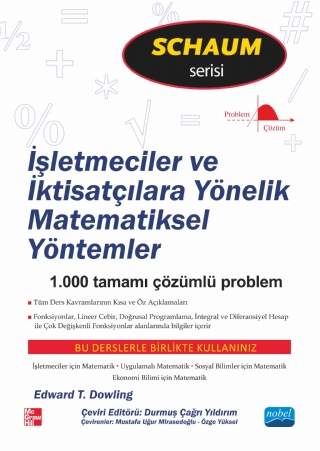 İşletmeciler ve İktisatçılara Yönelik MATEMATİKSEL YÖNTEMLER / Schaum&#39;s serisi / Mathematical Methods for Business and Economics